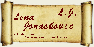 Lena Jonašković vizit kartica